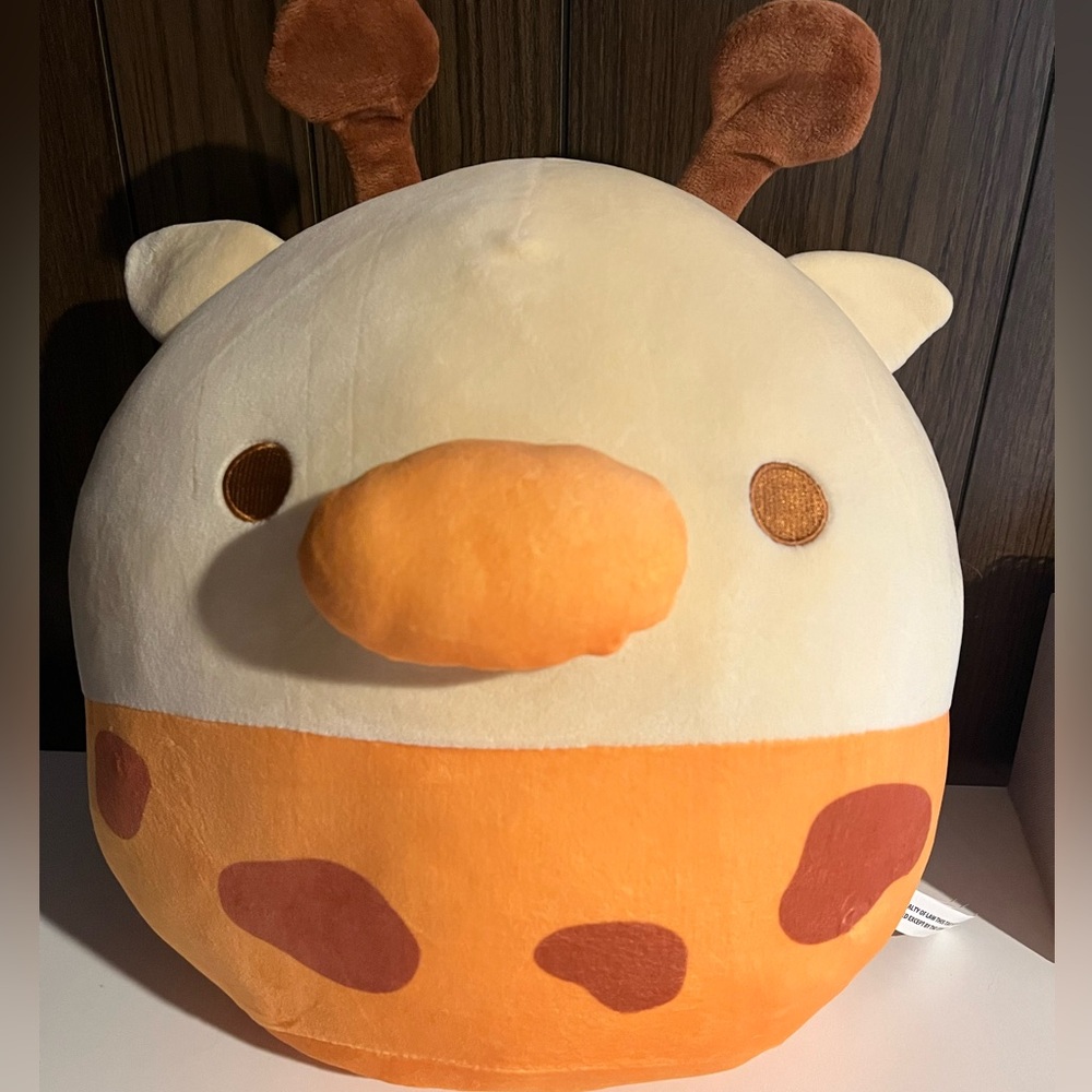 YAMANI Potato Giraffe Japanese Jumbo 15” Yellow & Brown Plush Stuffed Animal Toy